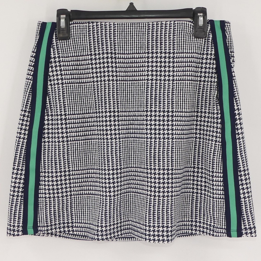 Polo Golf Ralph Lauren Golf Skort Women's M Navy Houndstooth Green Stripe Plaid